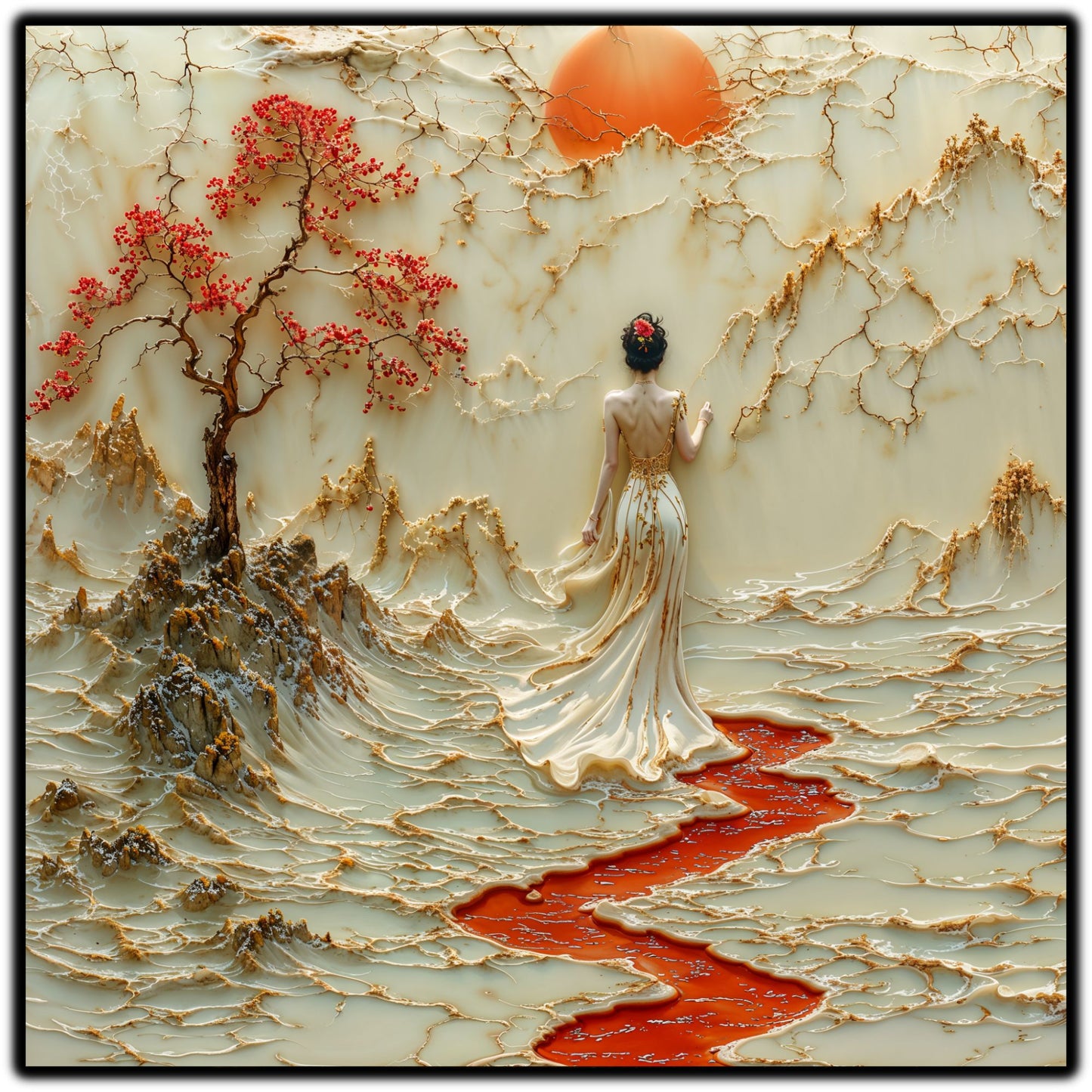 Tablou Sticla - Silk Road - 06