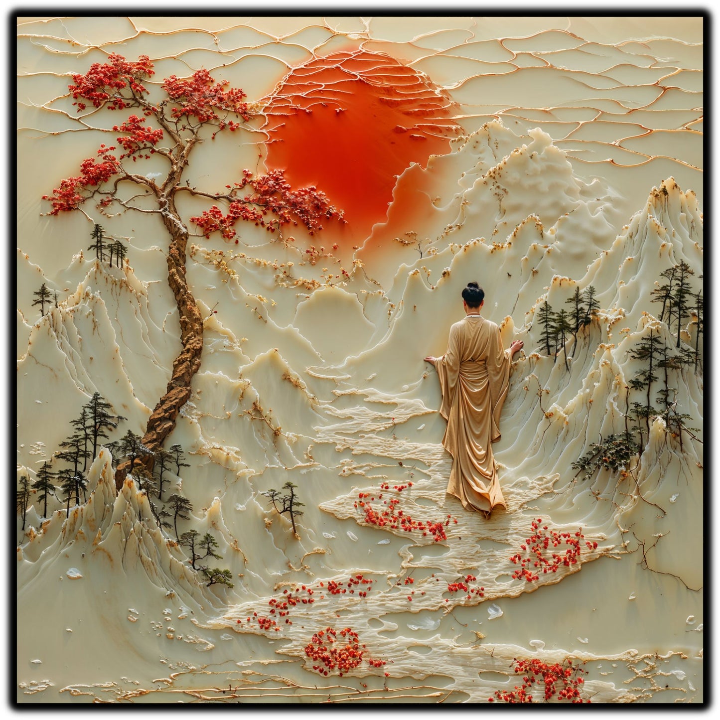 Tablou Sticla - Silk Road - 05