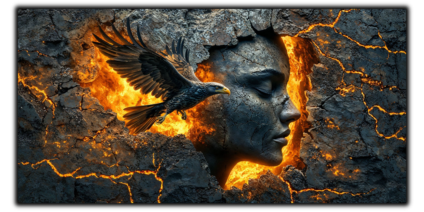 Zen Embers - Tablou Sticla Securizata - 19