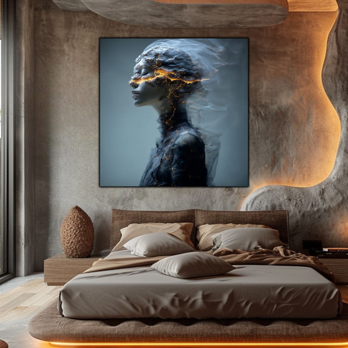Tablou Decorativ Premium pe Sticla Securizata - „Fractured Dream” - No06