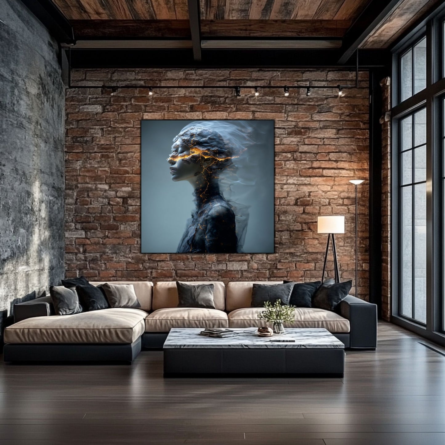Tablou Decorativ Premium pe Sticla Securizata - „Fractured Dream” - No06
