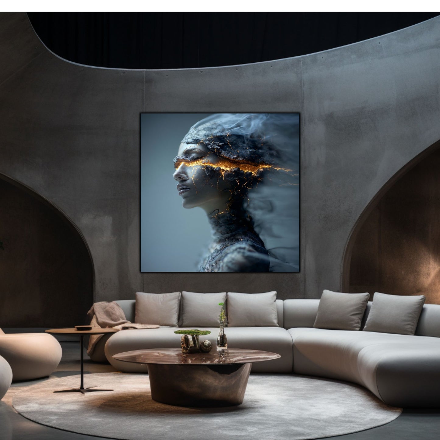 Tablou Decorativ Premium pe Sticla Securizata - „Fractured Dream” - No07