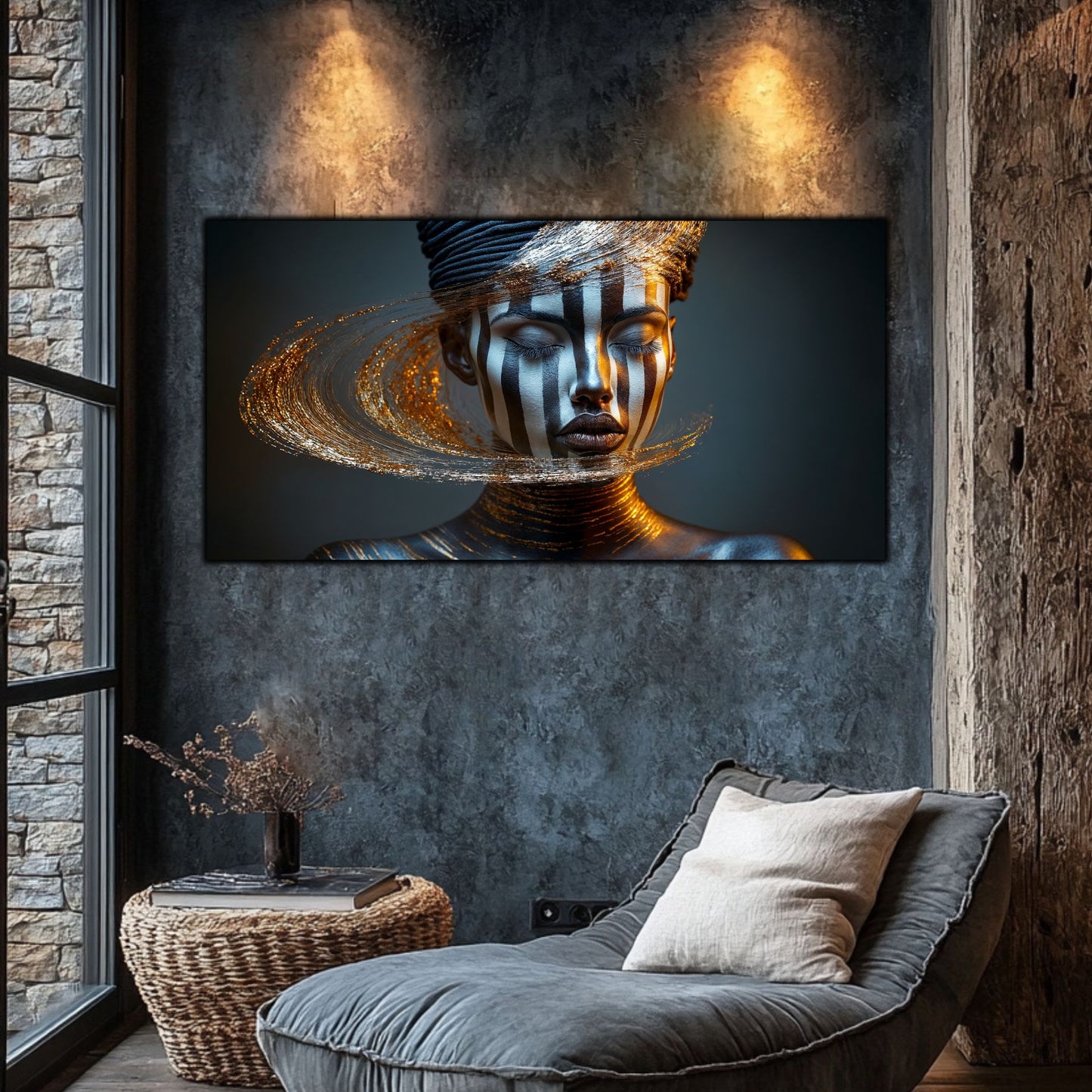 Tablou Sticla Securizata – Tablou Elegant pt Dormitor si Living - Dark StarDust No09