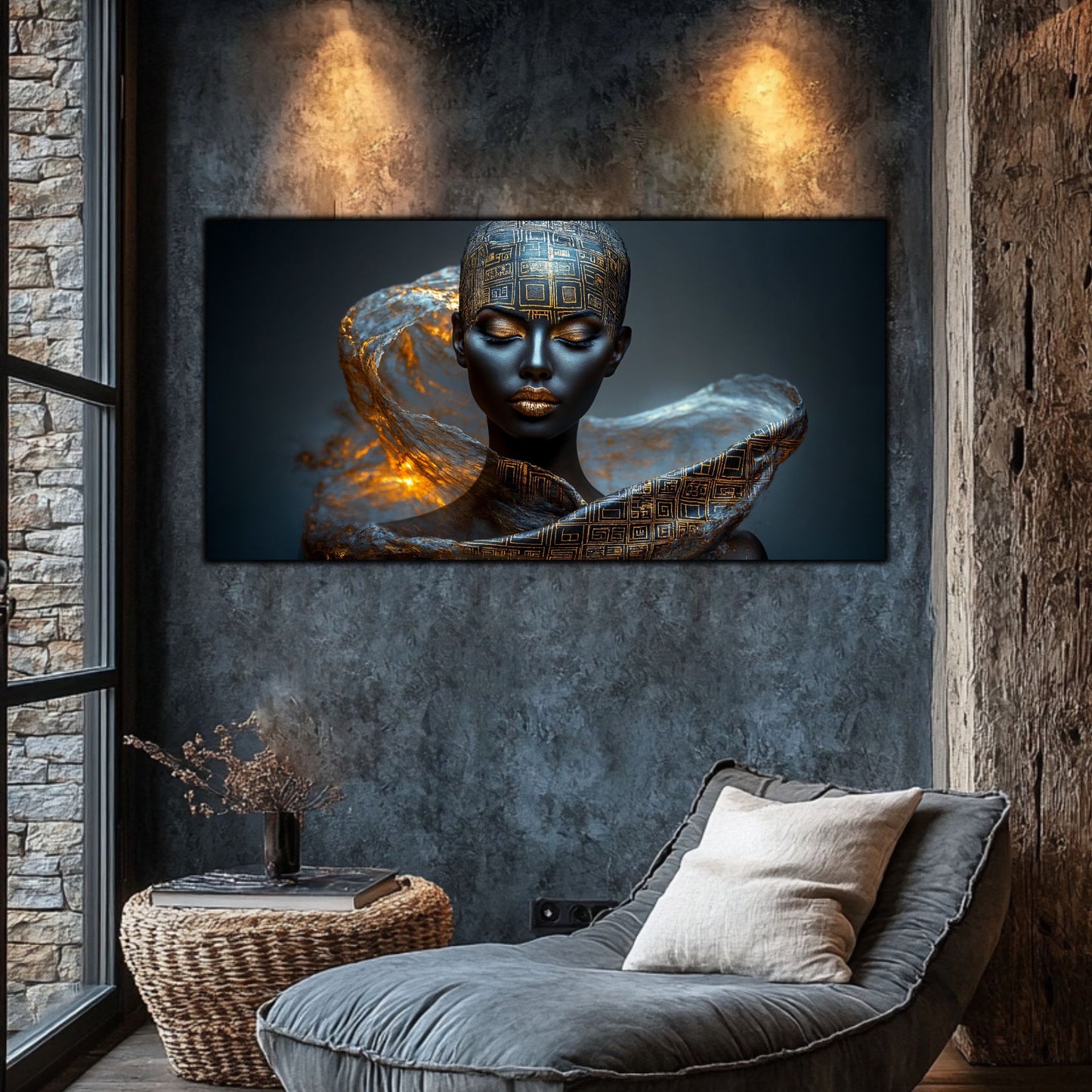Tablou Sticla Securizata – Tablou Elegant pt Dormitor si Living - Dark StarDust No24