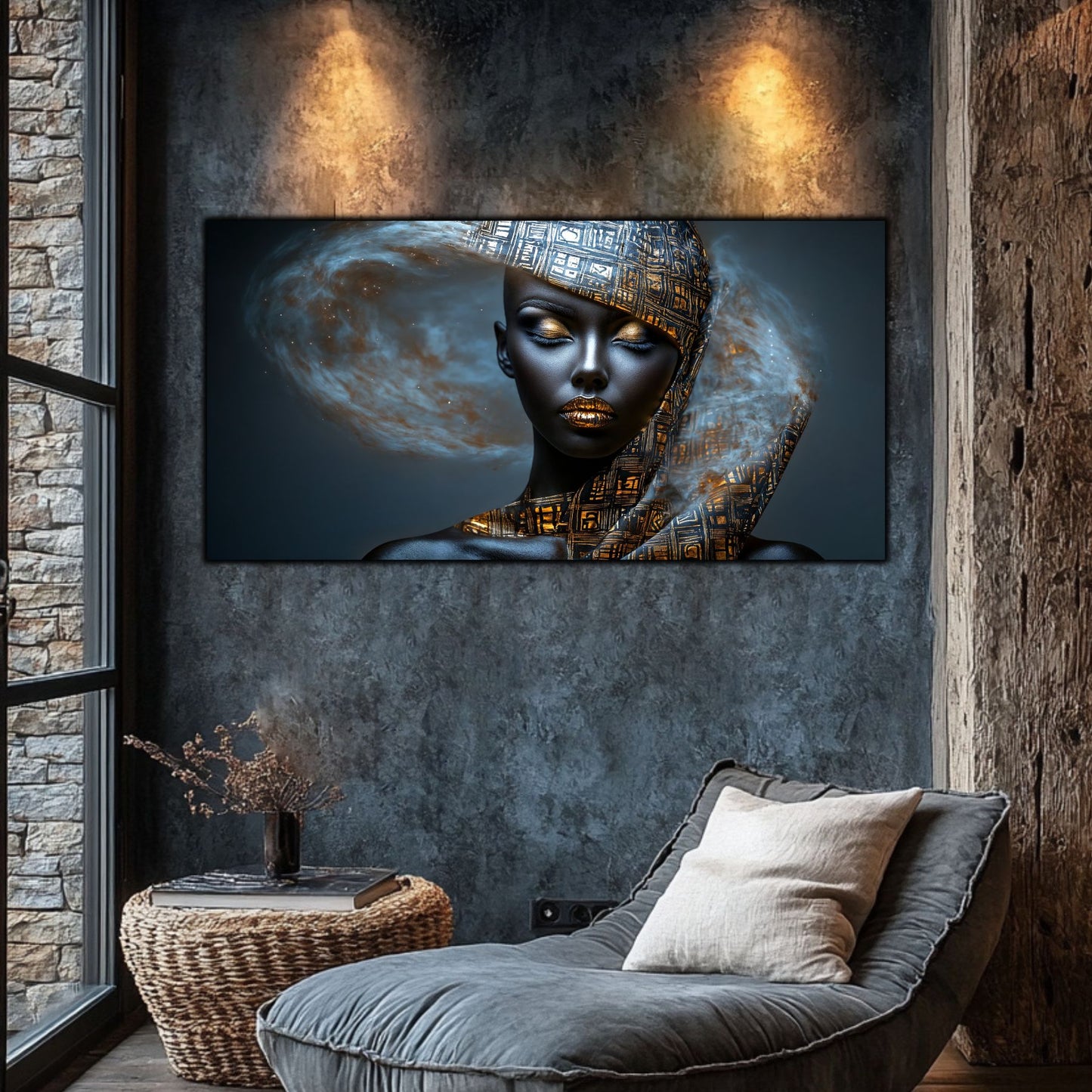 Tablou Sticla Securizata – Tablou Elegant pt Dormitor si Living - Dark StarDust No21