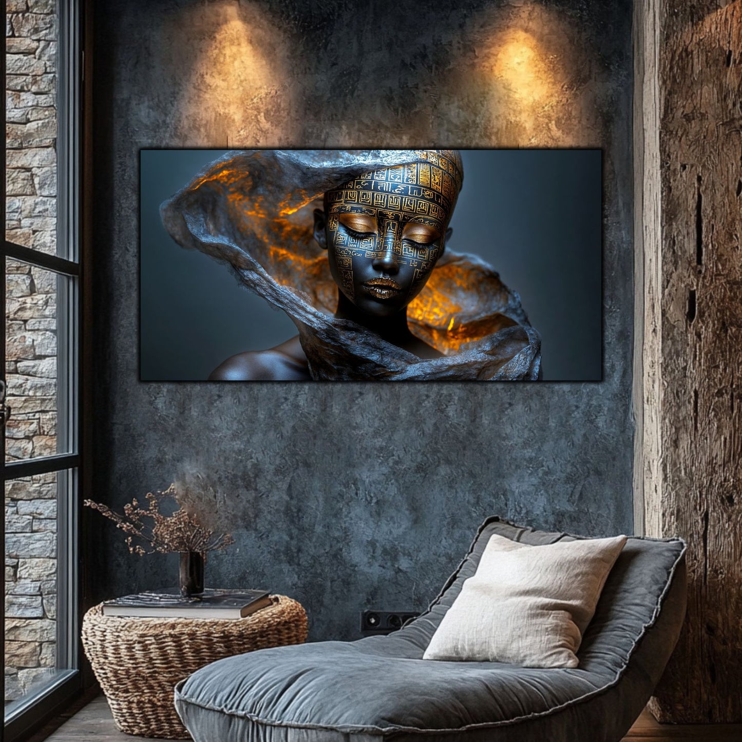 Tablou Sticla Securizata – Tablou Elegant pt Dormitor si Living - Dark StarDust No18