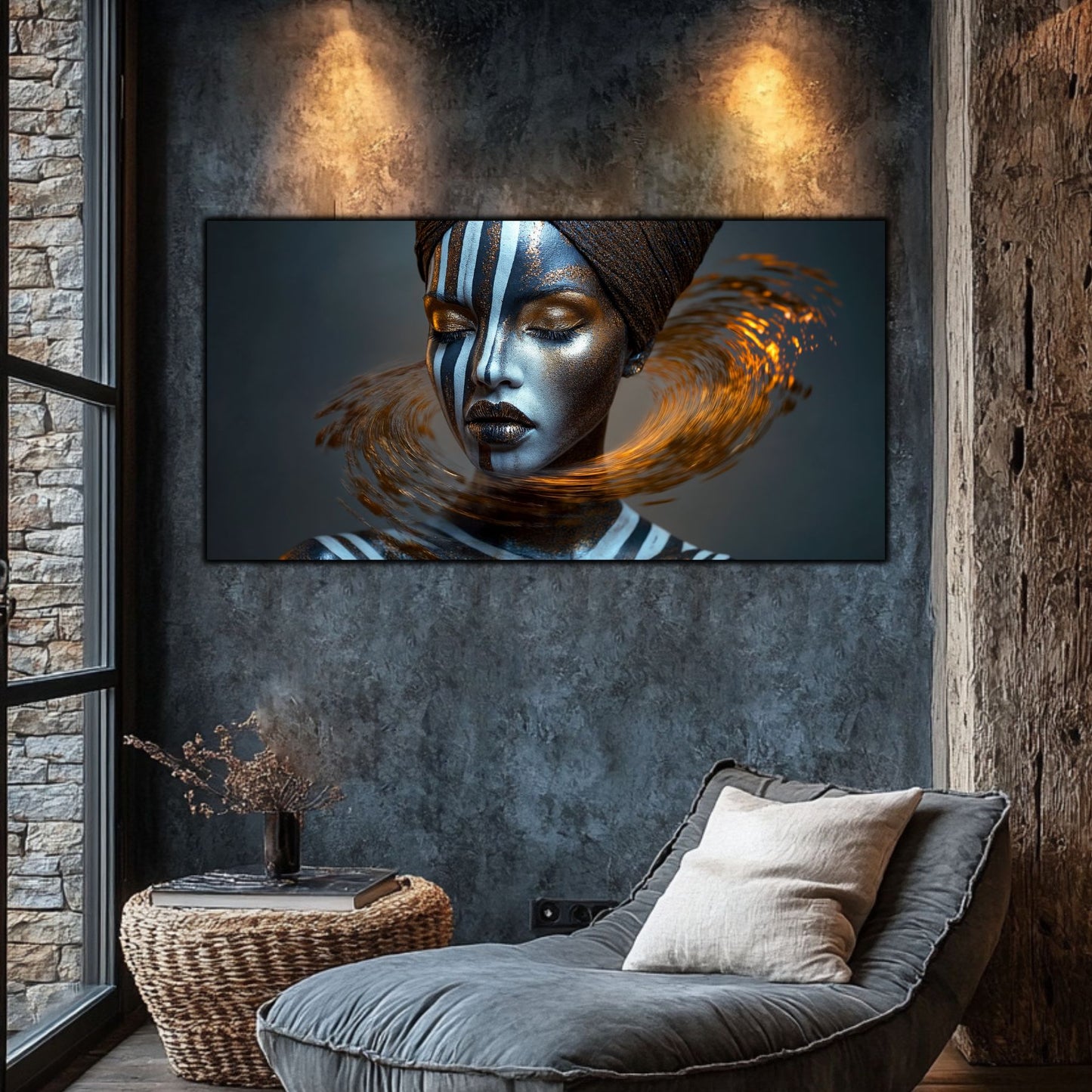 Tablou Sticla Securizata – Tablou Elegant pt Dormitor si Living - Dark StarDust No27