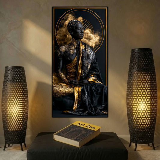 Tablou Abstract Modern – Paza cercurilor de aur