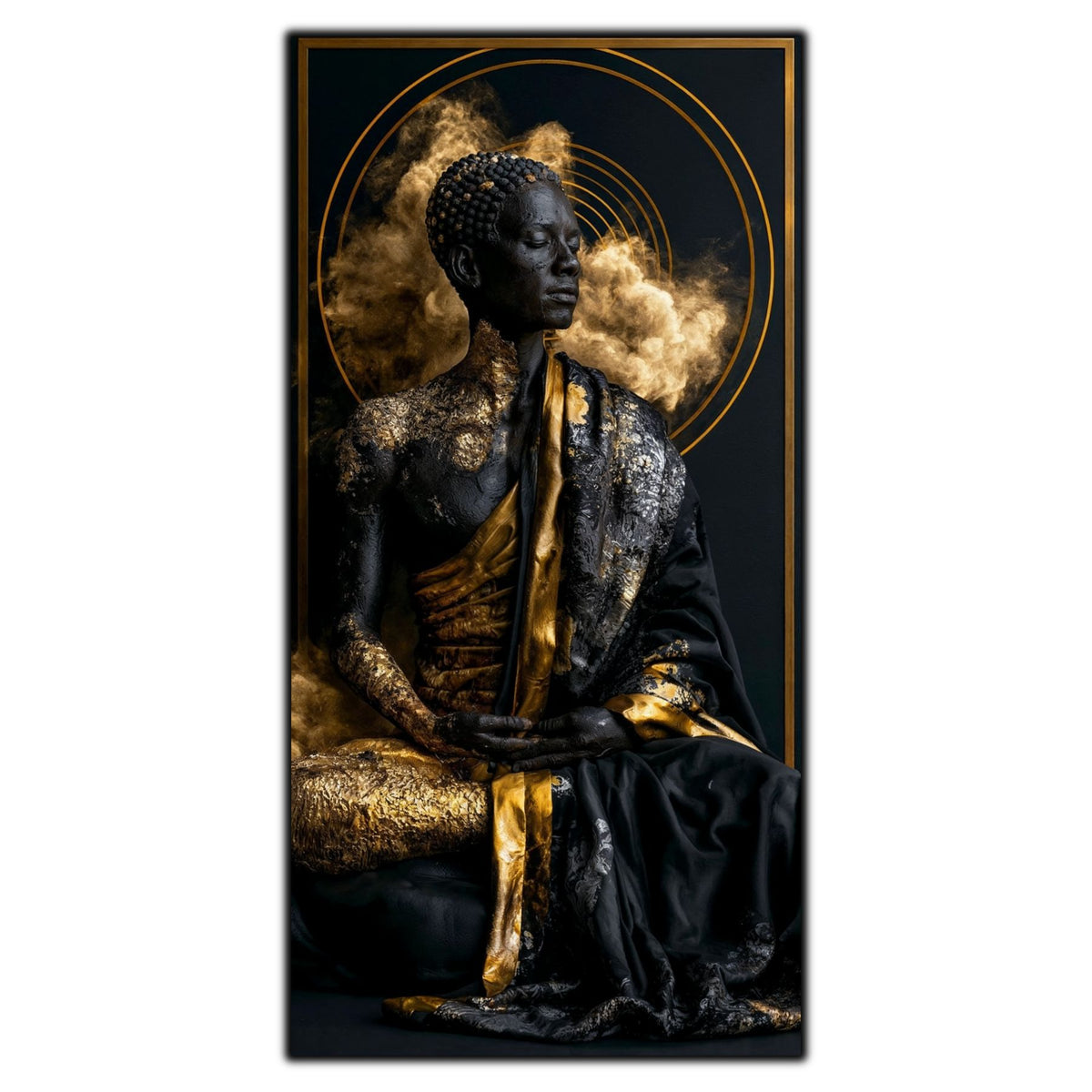 Tablou Abstract Modern – Paza cercurilor de aur