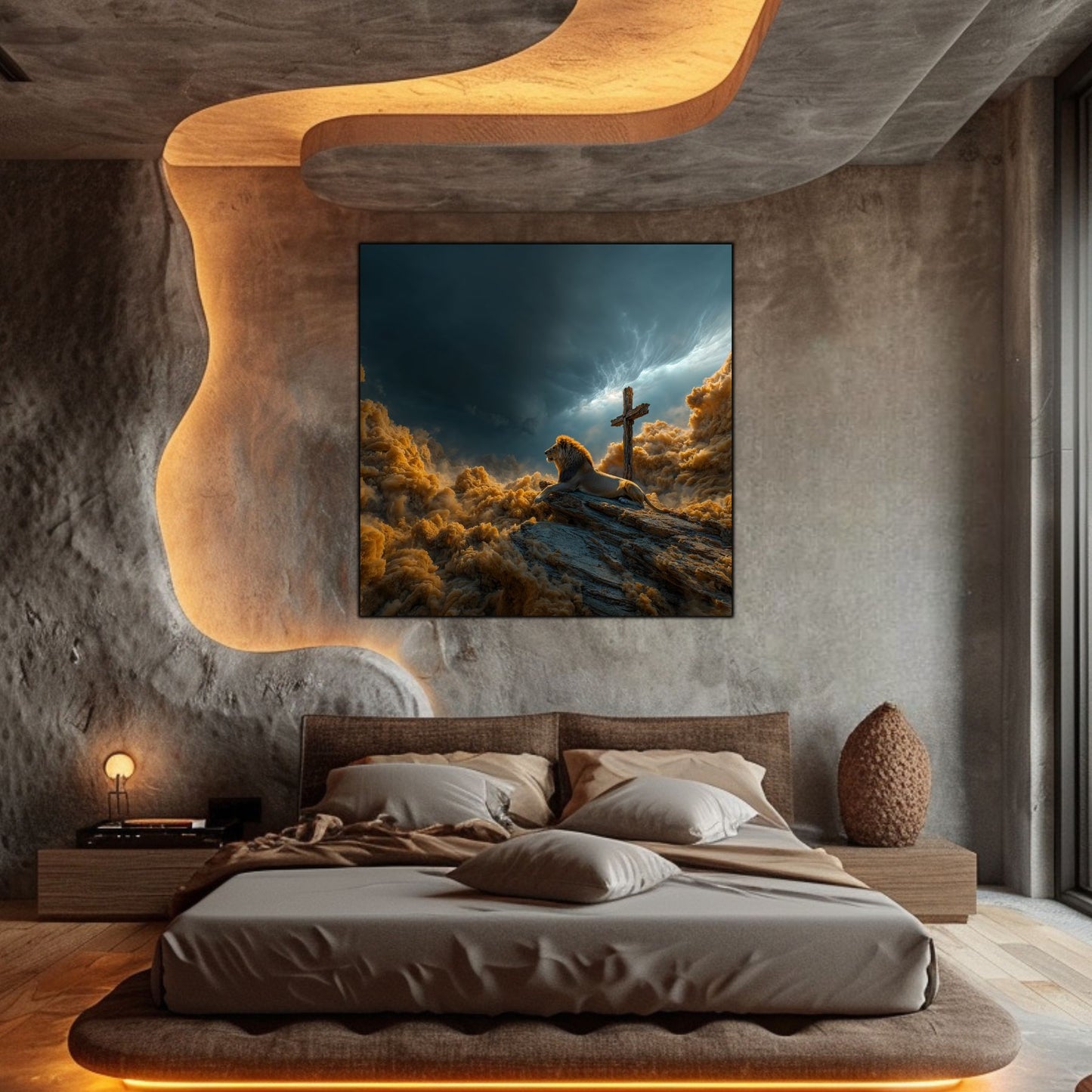 Tablou Decorativ Modern - Print UV pe Sticla - „Sacred Modernities” - No09