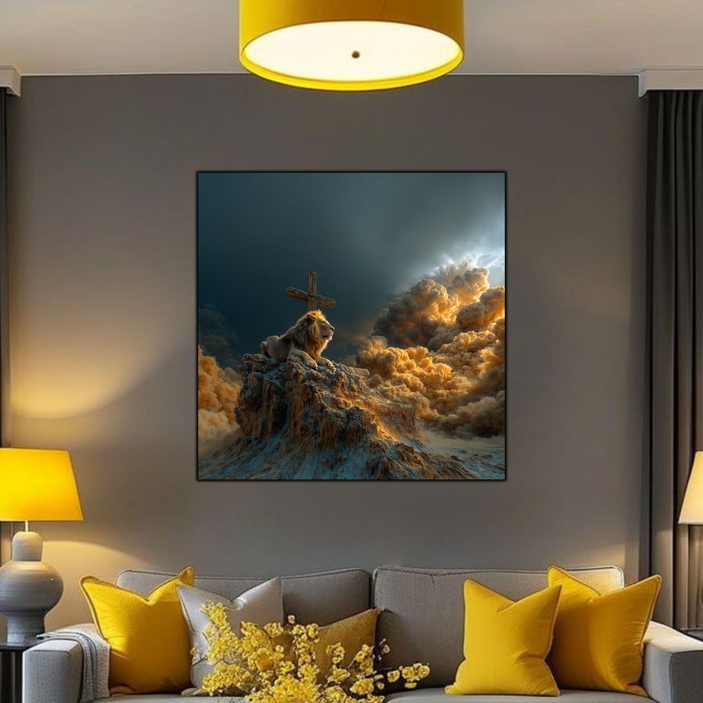 Tablou Decorativ Modern - Print UV pe Sticla - „Sacred Modernities” - No07