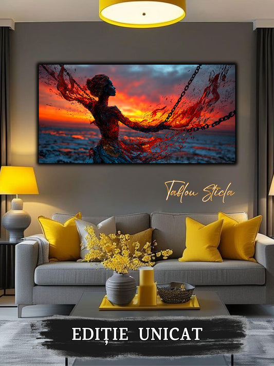 Tablou unicat pe sticla securizata - Let Go - No 16