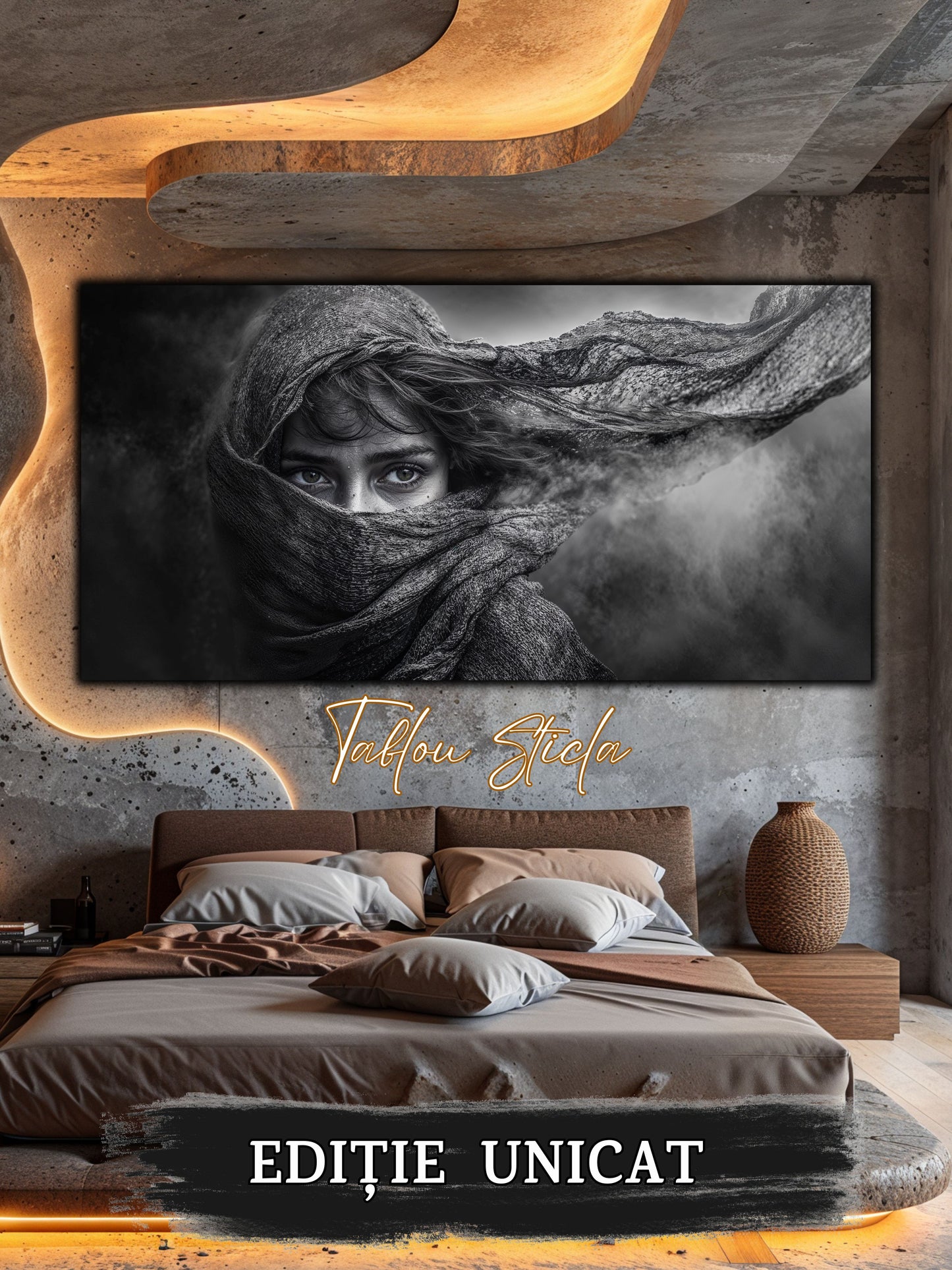 Tablou Sticla Securizata - Dark Shadows - 05