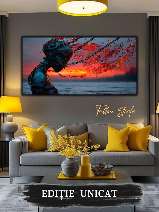 Tablou unicat pe sticla securizata - Let Go - No 08