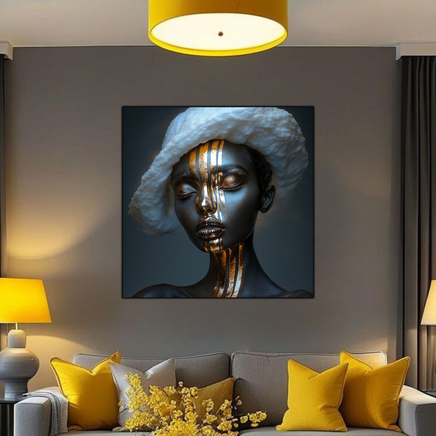 Dark White - Tablou Sticla Securizata - NO14