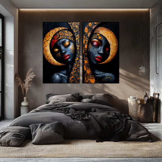 Set Tablouri Elegante de Perete – Arta Moderna pentru Living sau Dormitor – Sticla Securizata – Colectia Ancestral - No04