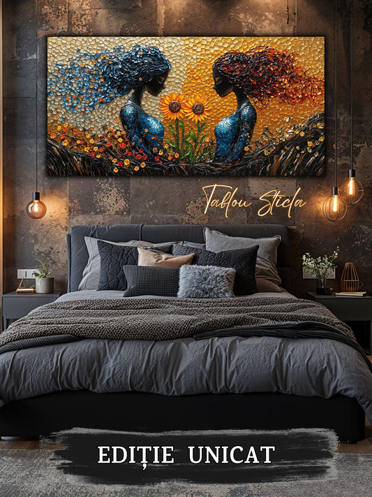 Tablou Sticla Securizata - Soul Petals no09