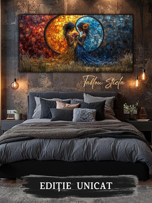 Tablou Sticla Securizata - Soul Petals no13