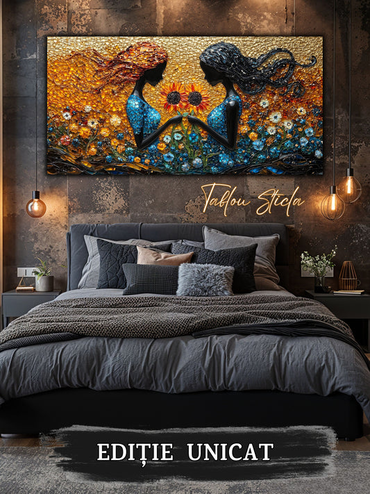 Tablou Sticla Securizata - Soul Petals no07