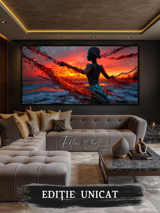 Tablou unicat pe sticla securizata - Let Go - No 06