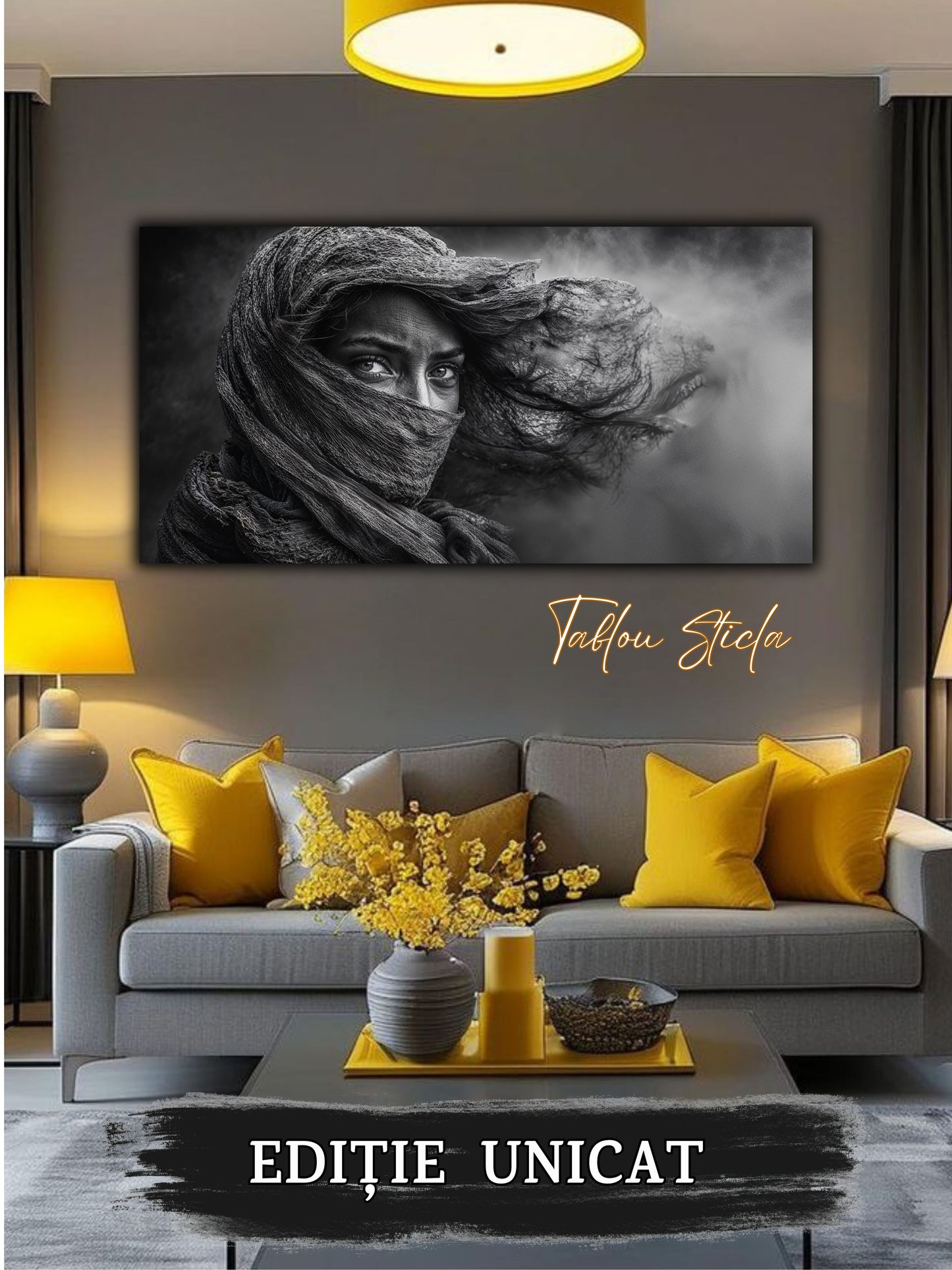 Tablou Sticla Securizata - Dark Shadows - 01