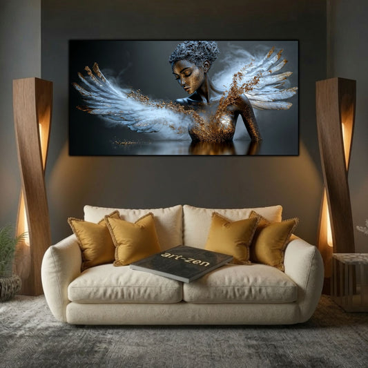 Tablou living modern Îmbrățișarea Aripilor Albe