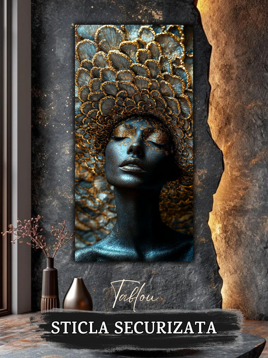 Tablou living Rooted Light într-o sufragerie modernă