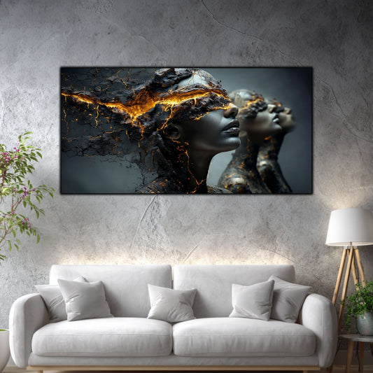 Tablou Living Modern – Ecourile arderii