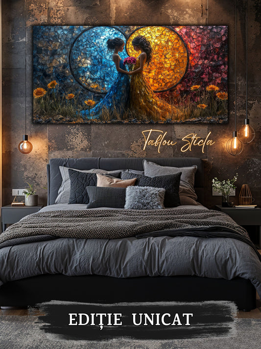 Tablou Sticla Securizata - Soul Petals no15