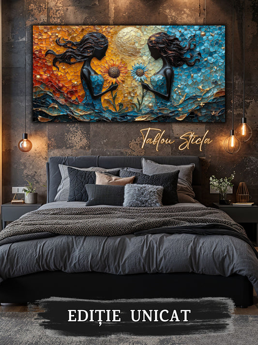 Tablou Sticla Securizata - Soul Petals no12