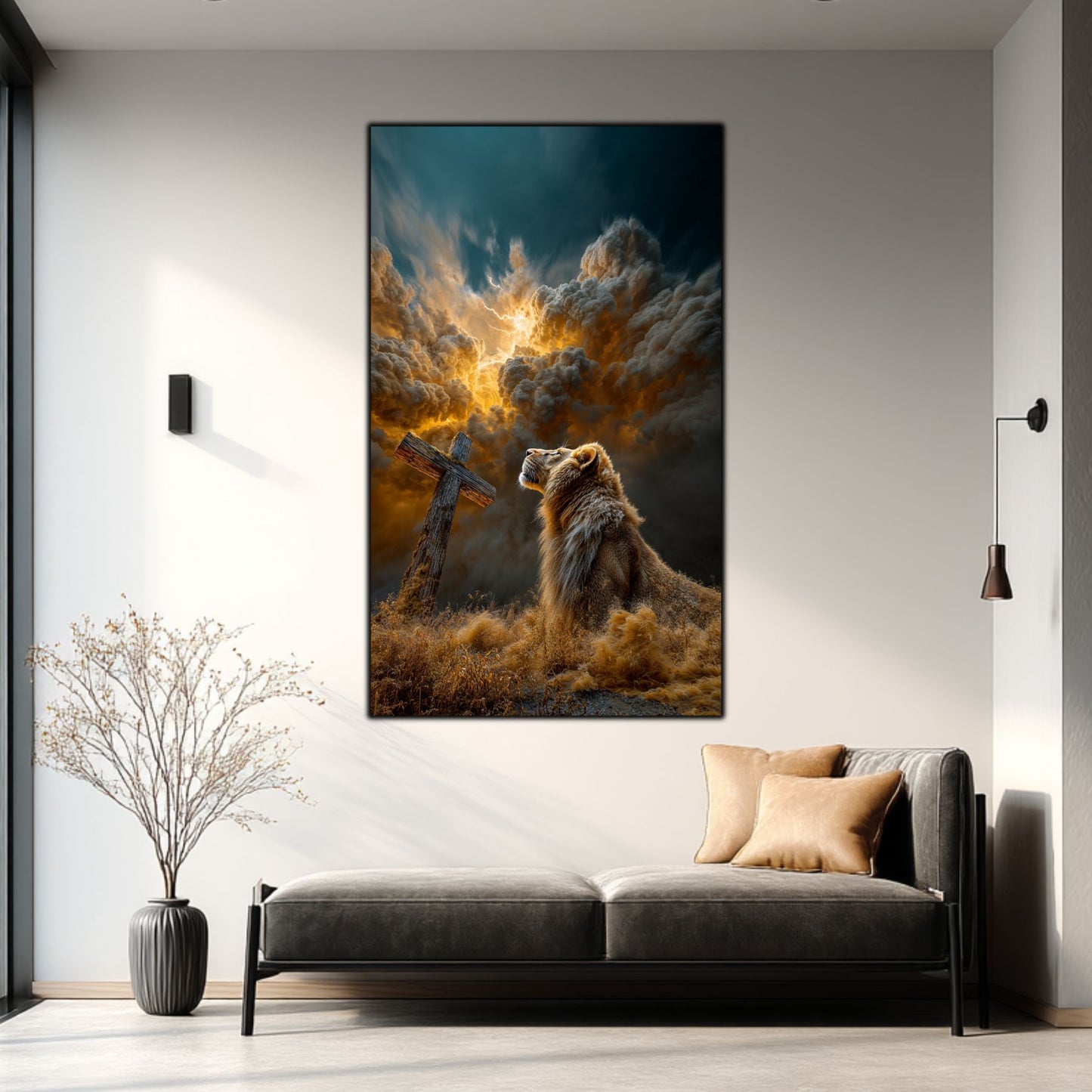 Tablou Decorativ Modern - Print UV pe Sticla - „Sacred Modernities” - No13