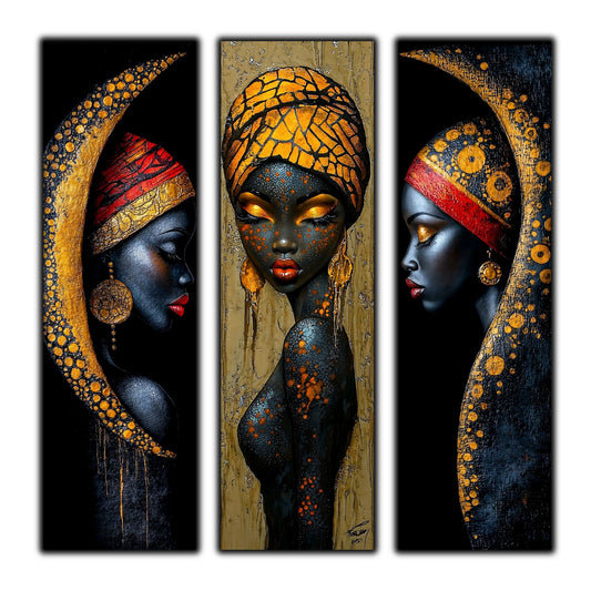 Set Modern de 3 Tablouri pe Sticla Securizata - Decor Elegant pt Living