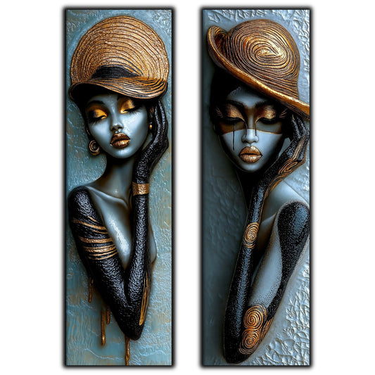 Set 2 Tablouri pt Decorul Modern al Livingului - Print UV pe Sticla - NO22