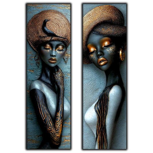 Set 2 Tablouri pt Decorul Modern al Livingului - Print UV pe Sticla - NO20