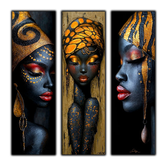 Set Modern de 3 Tablouri pe Sticla Securizata - Decor Elegant pt Living