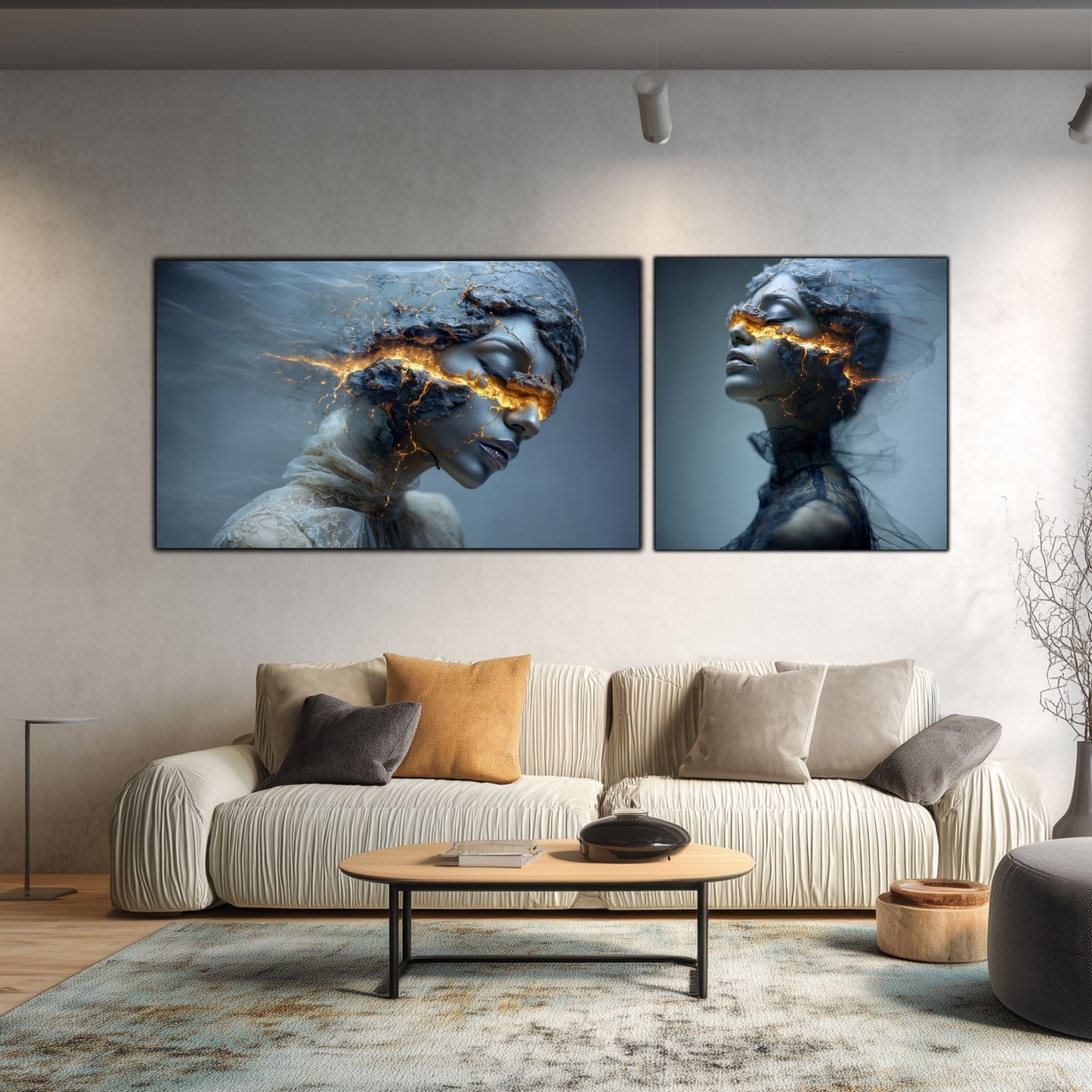 Set 2 Tablouri Decorative Premium - „Fractured Dream” - No13