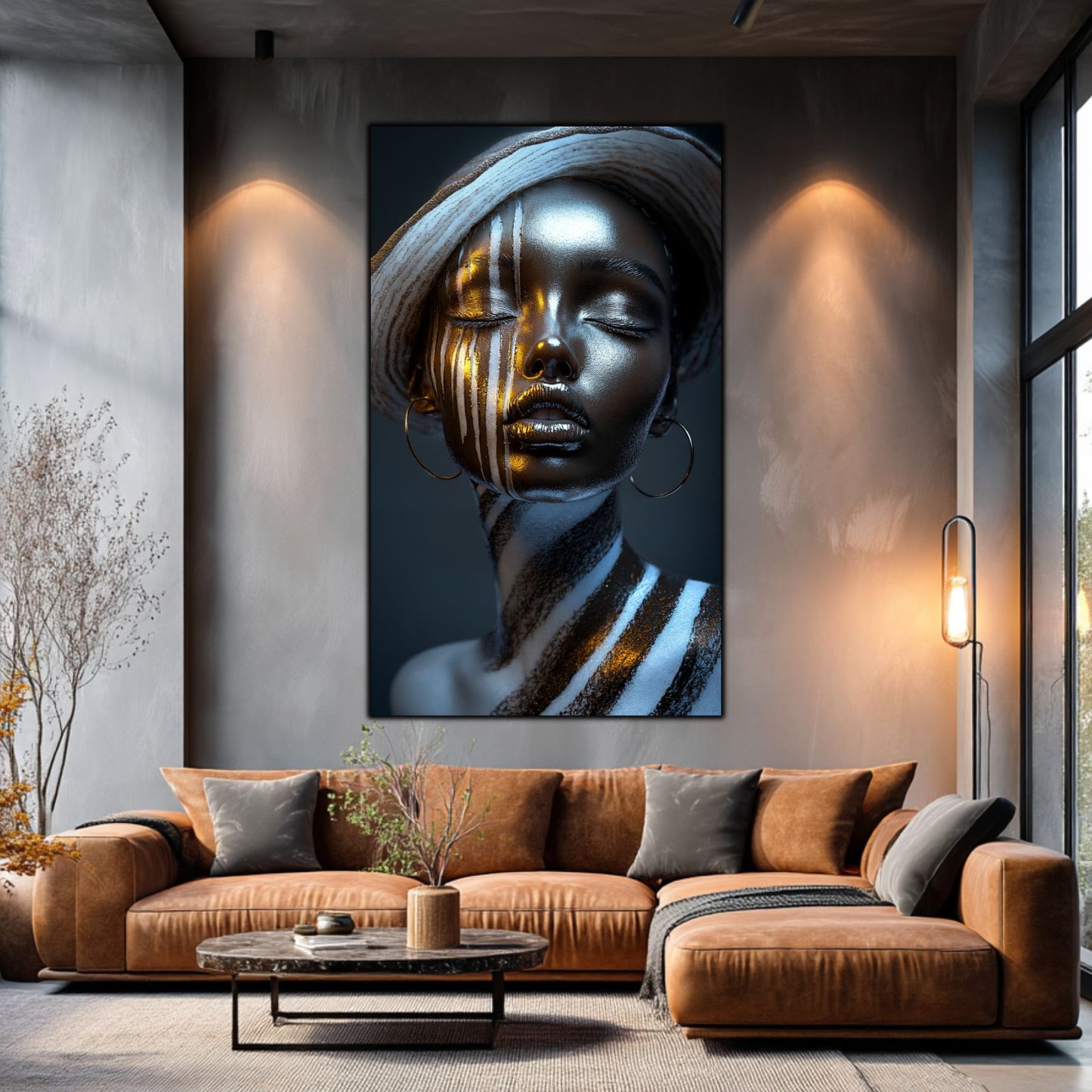 Dark White - Tablou Sticla Securizata - NO38