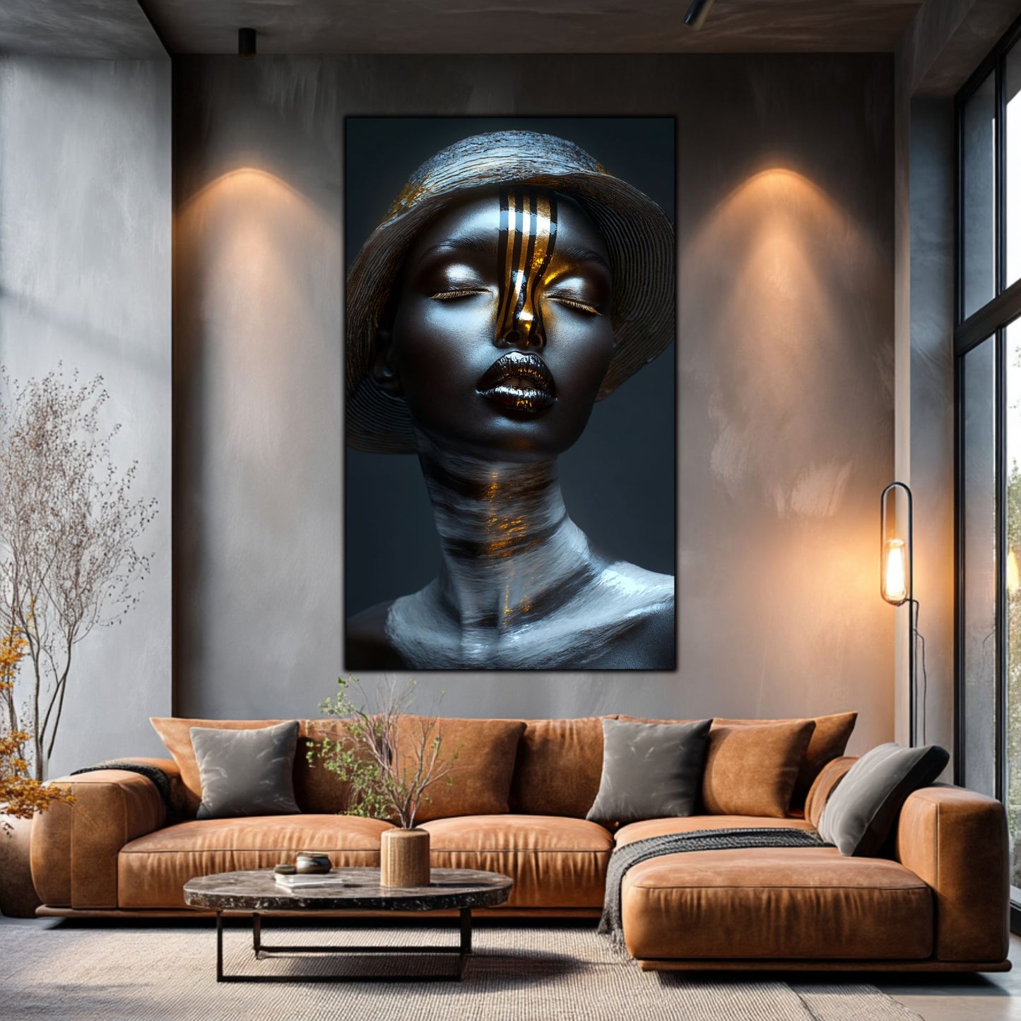 Dark White - Tablou Sticla Securizata - NO37