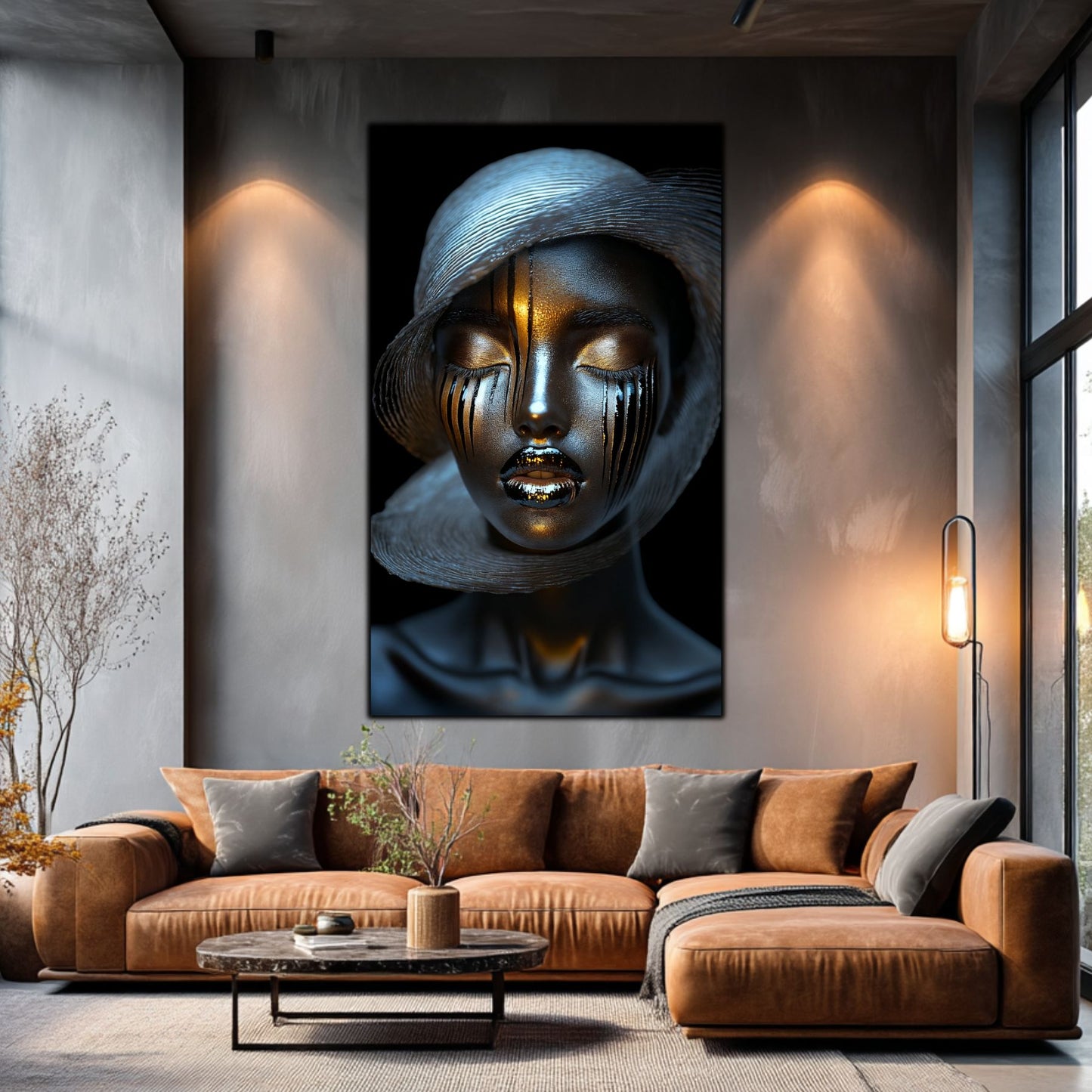 Dark White - Tablou Sticla Securizata - NO32