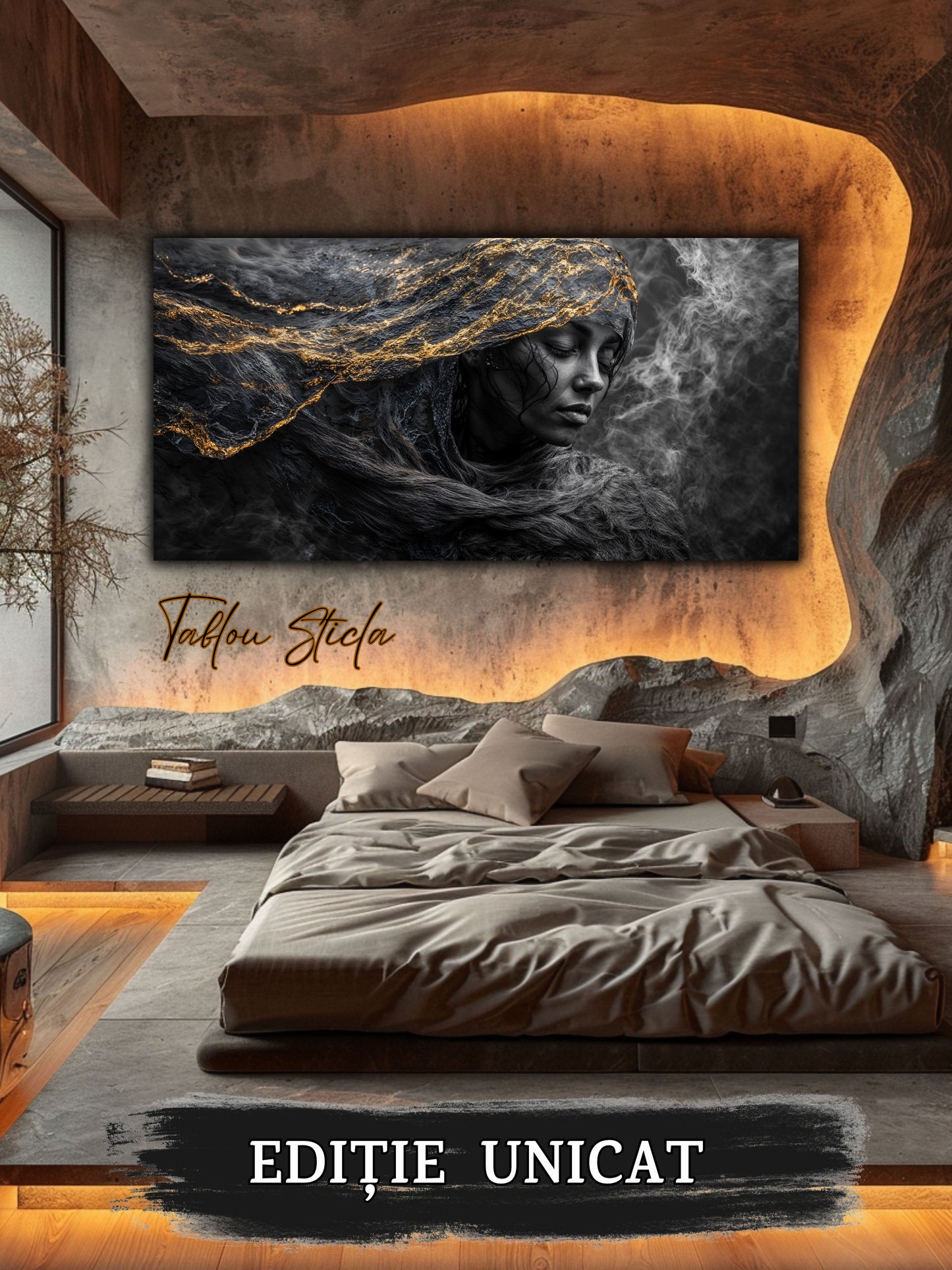 Tablou Sticla Securizata - Dark Shadows - 04