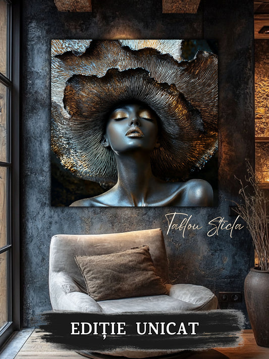 Tablou living Nocturnal Halo într-o sufragerie modernă