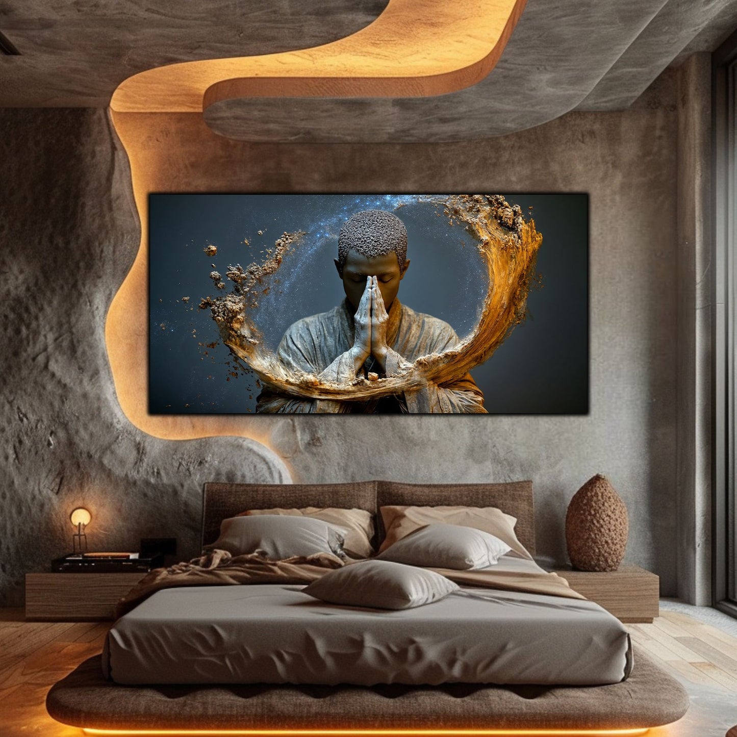 Tablou Decorativ pe Sticla Securizata – Ideal pt Dormitor si Living - Beyond Stardust No33
