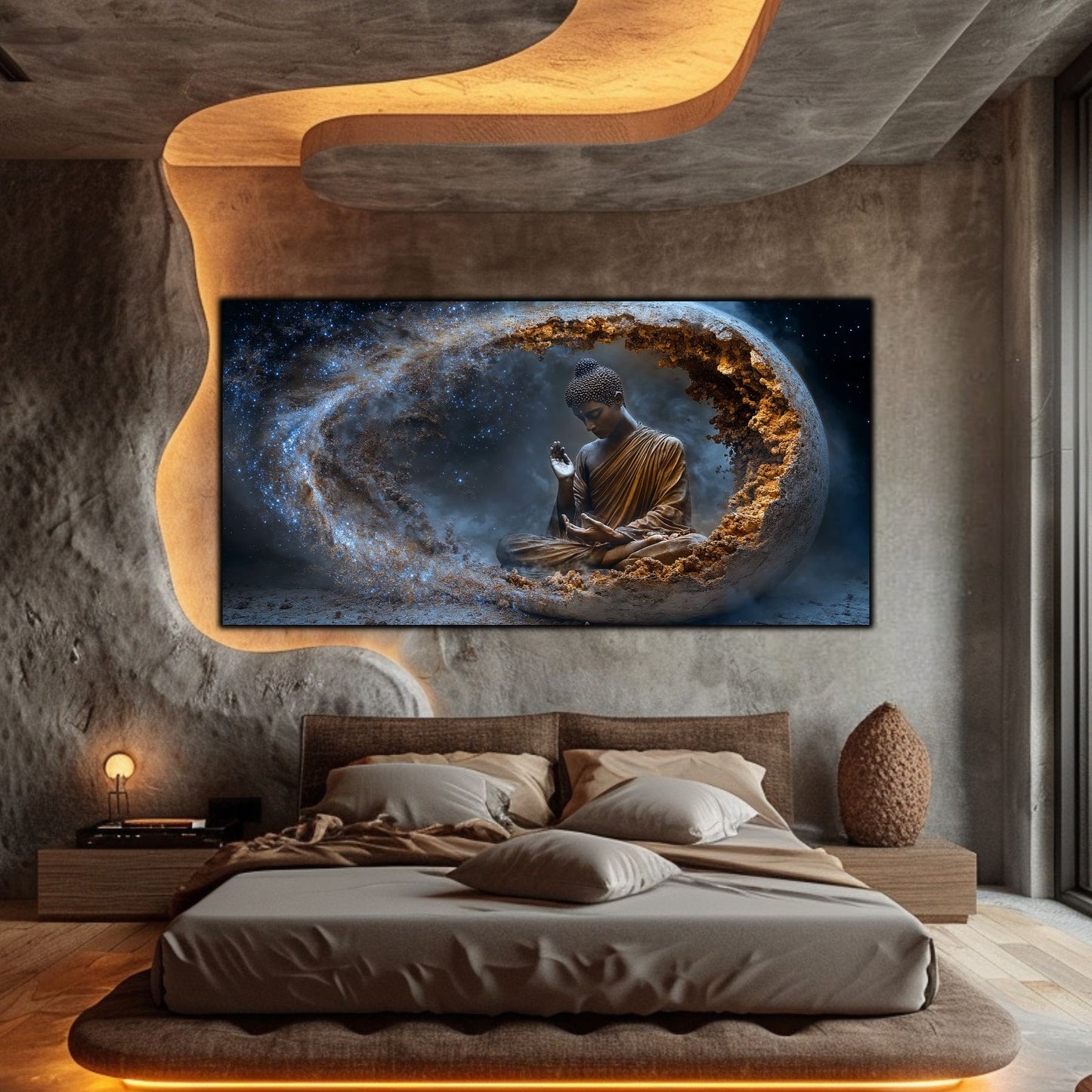 Tablou Decorativ pe Sticla Securizata – Ideal pt Dormitor si Living - Beyond Stardust No03