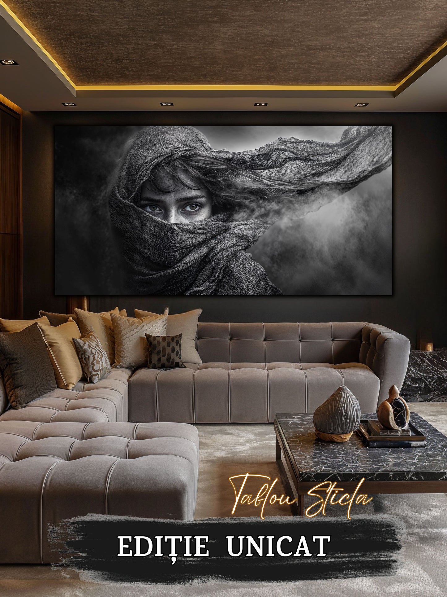 Tablou Sticla Securizata - Dark Shadows - 05