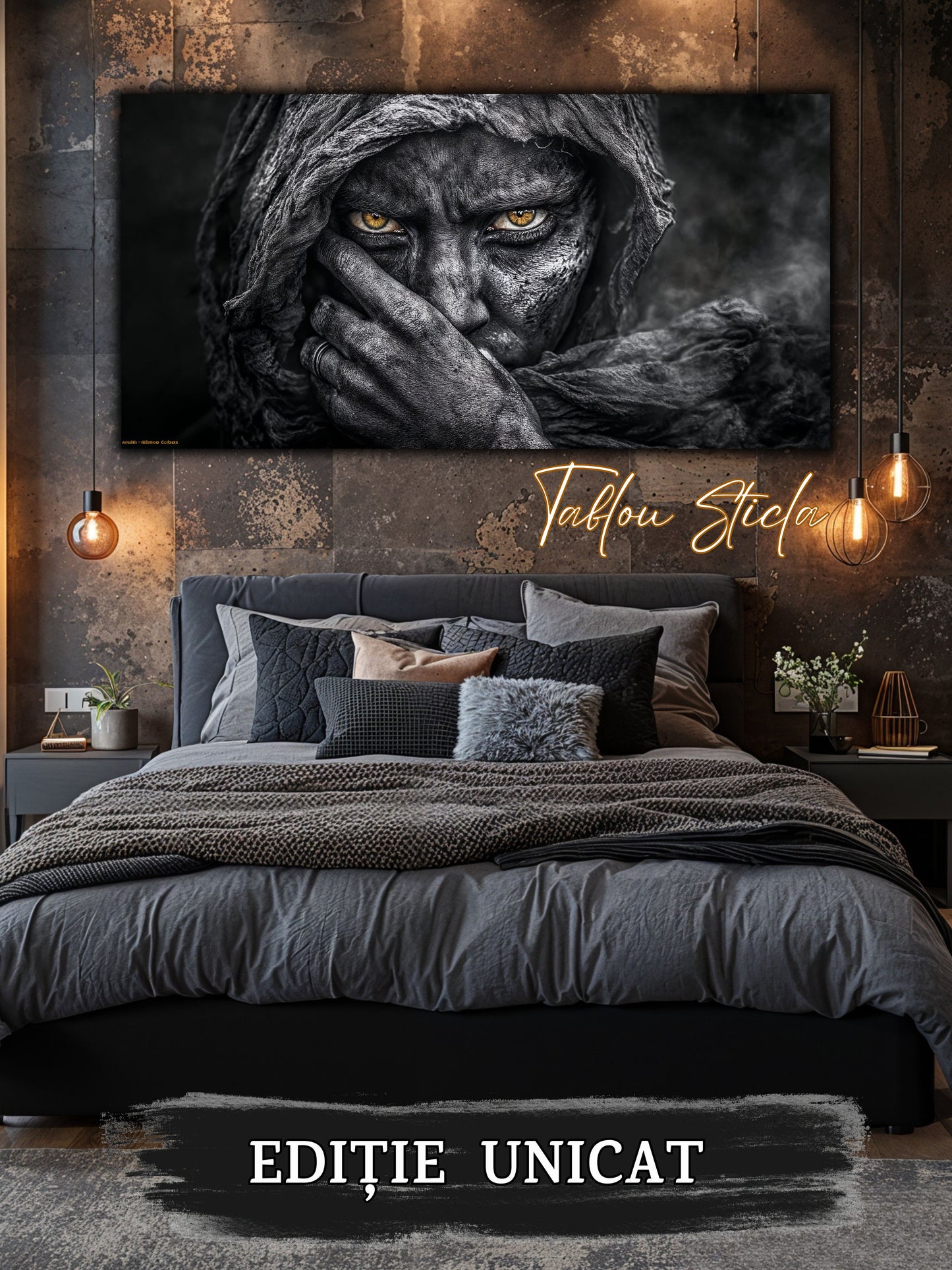 Tablou Sticla Securizata - Dark Shadows - 02