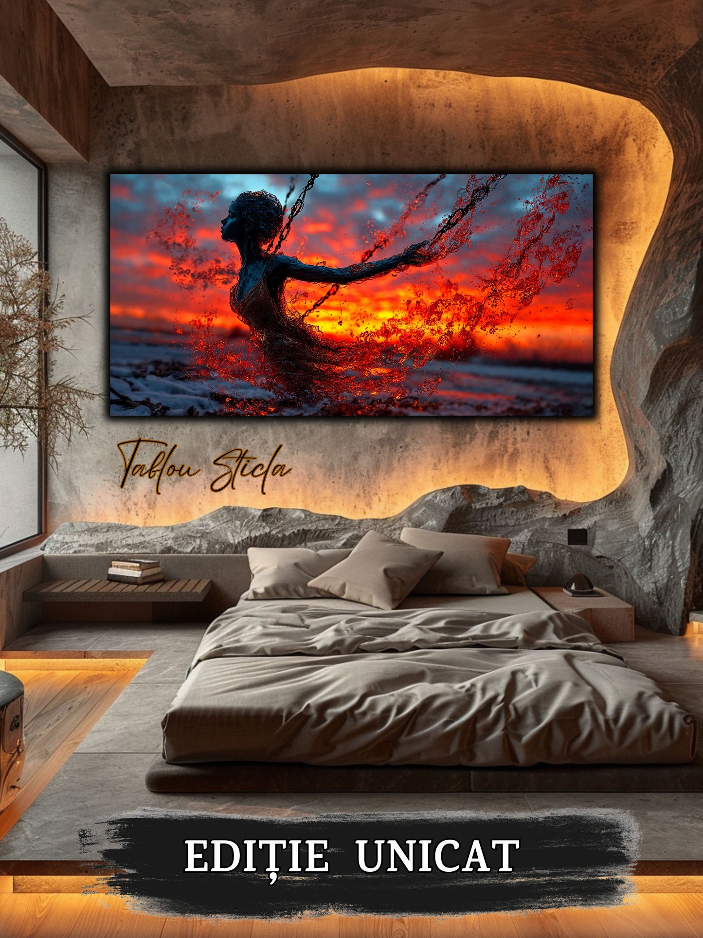 Tablou unicat pe sticla securizata - Let Go - No 18
