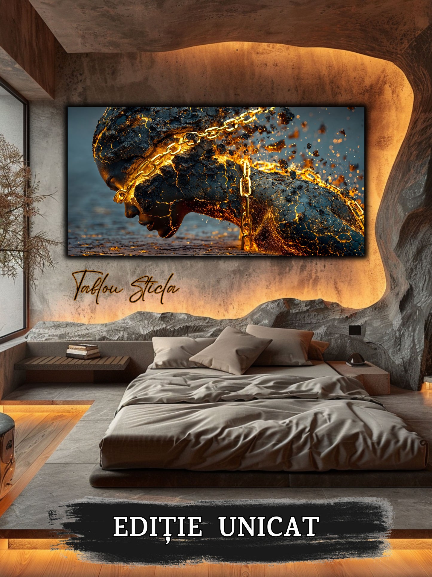 Tablou unicat pe sticla securizata - Let Go - No 09