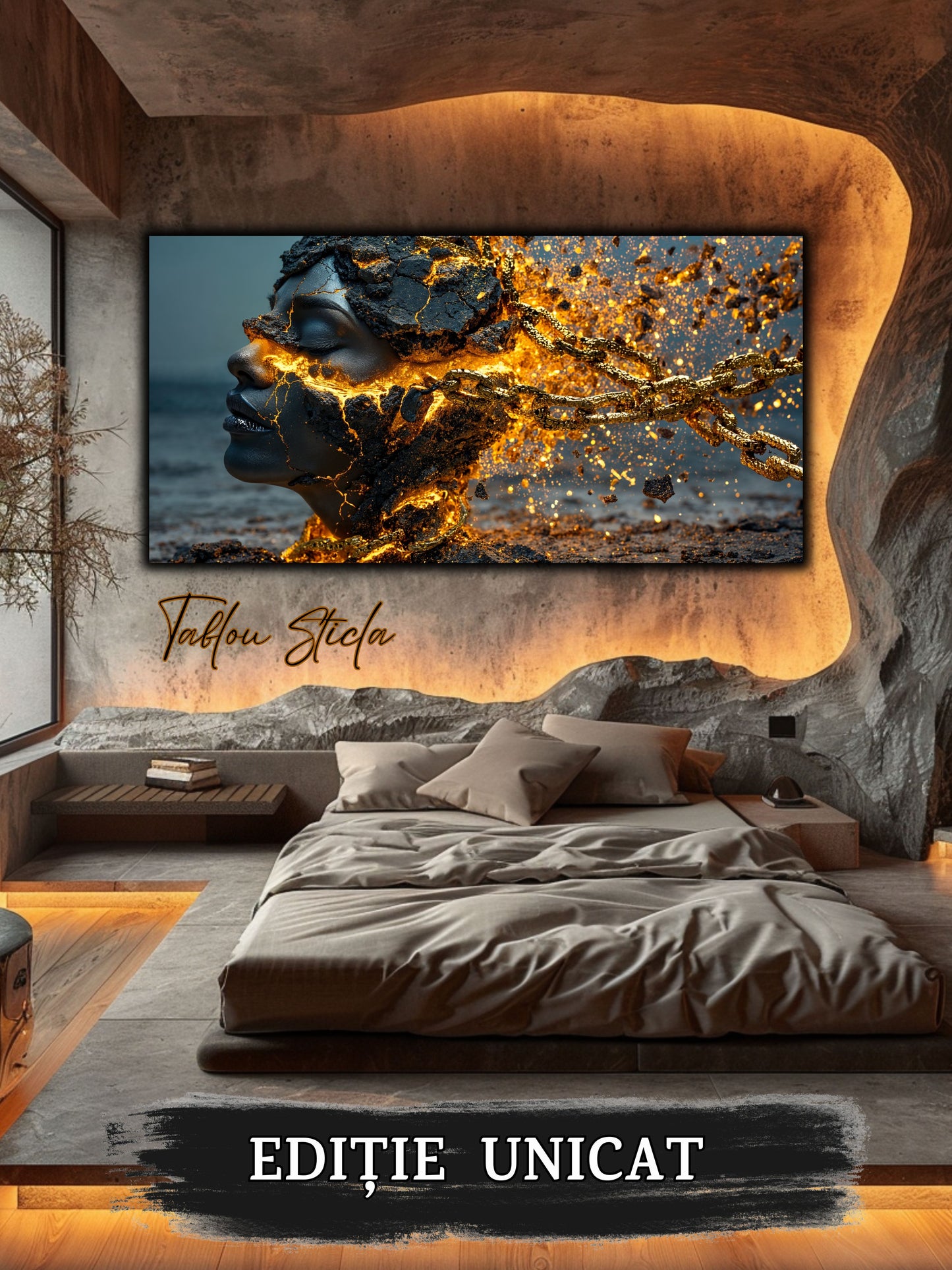 Tablou unicat pe sticla securizata - Let Go - No 07