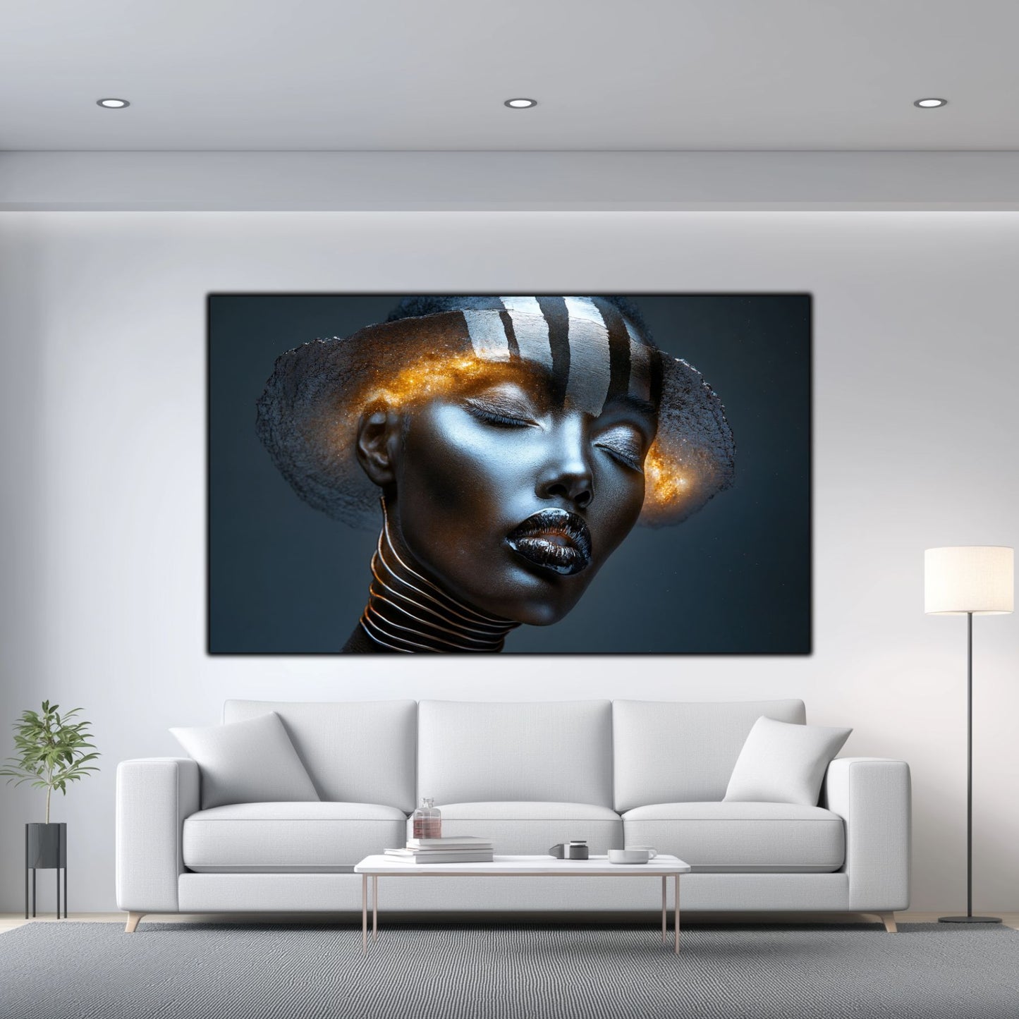 Dark White - Tablou Sticla Securizata - NO30