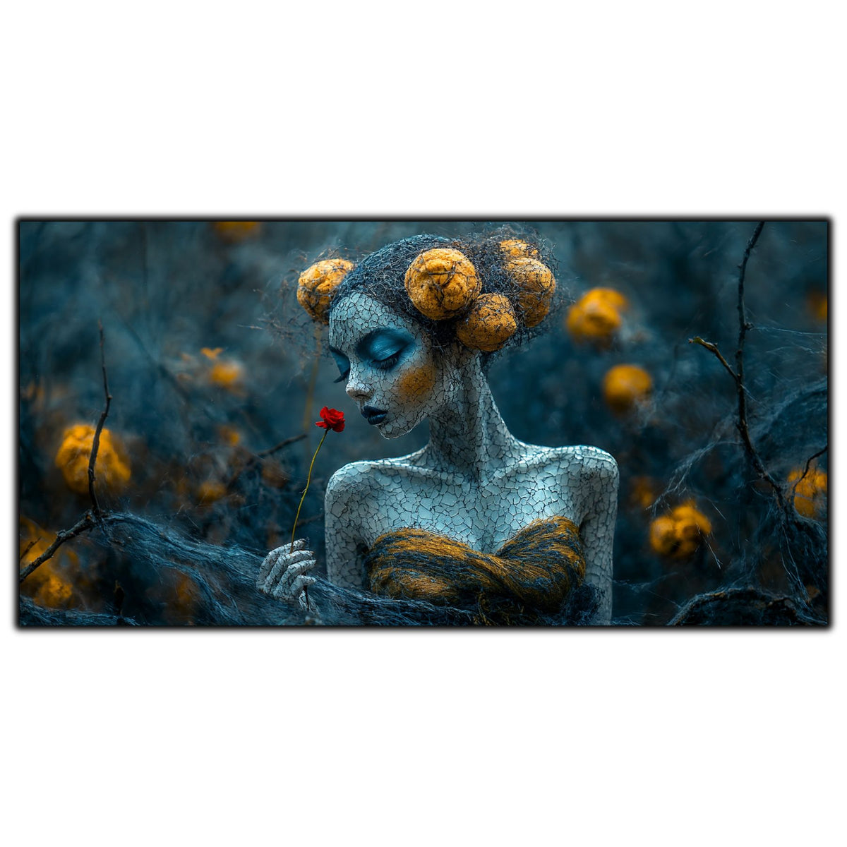 Tablou Dormitor Zen – Fragilitatea privirii de smalț